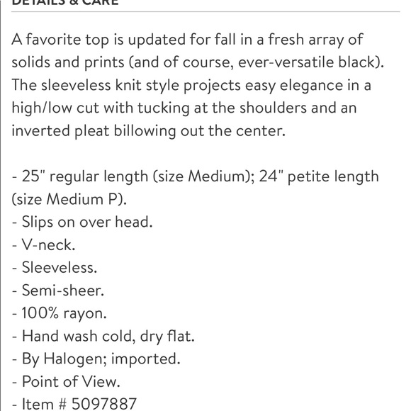 Halogen Pleated Front V-Neck Top - Picture 6 of 6